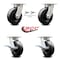 Service Caster 6 Inch Kingpinless Polyolefin Wheel Caster Swivel Locks 2 Brakes SCC, 2PK SCC-KP30S620-POR-BSL-2-SLB-2 - alternate 3